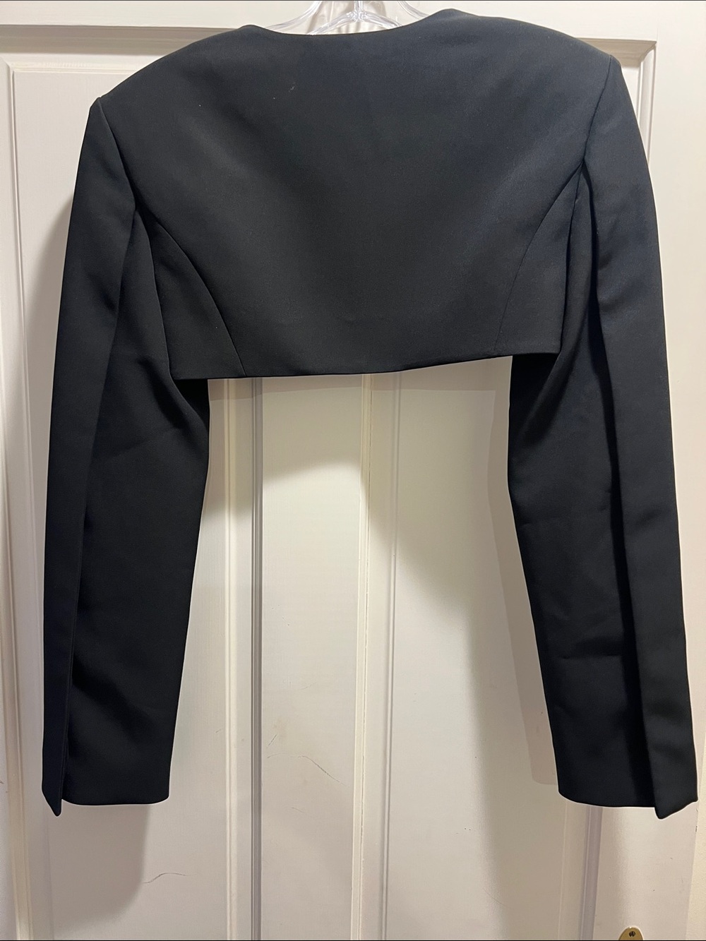 Jonathan Simkhai Black Cropped Bolero Blazer - Picture 2 of 3